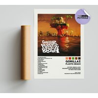 Gorillaz Posters / Plastic Beach Poster / Album Cover Poster