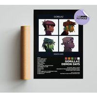 Gorillaz Posters / Demon Days Poster, Album Cover Poster