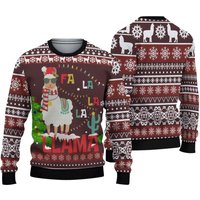 Llama Falalala Christmas 3d Sweater