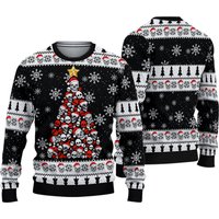 Skull Pine Tree Christmas 3d Sweater