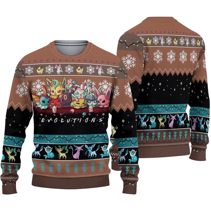Eevengers Pkm Ugly Christmas Sweater — Chandails pour hommes