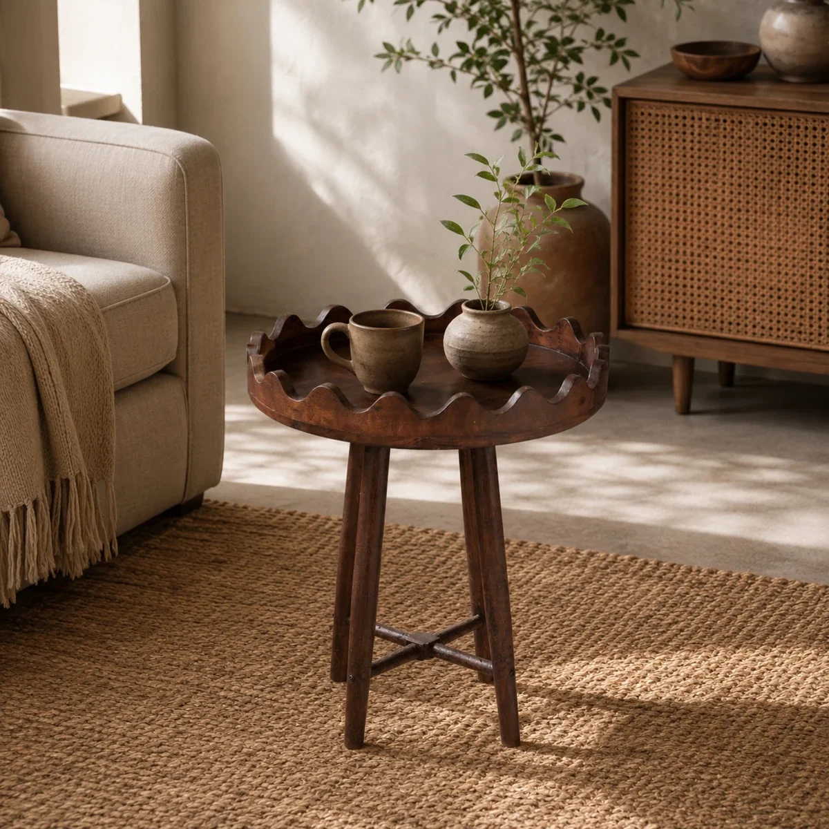 Classic Wooden Accent Table - 15 X 15 X 18 Inches