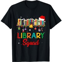 Christmas Library Tree Librarian Book Lover T-shirt — Mens T Shirts