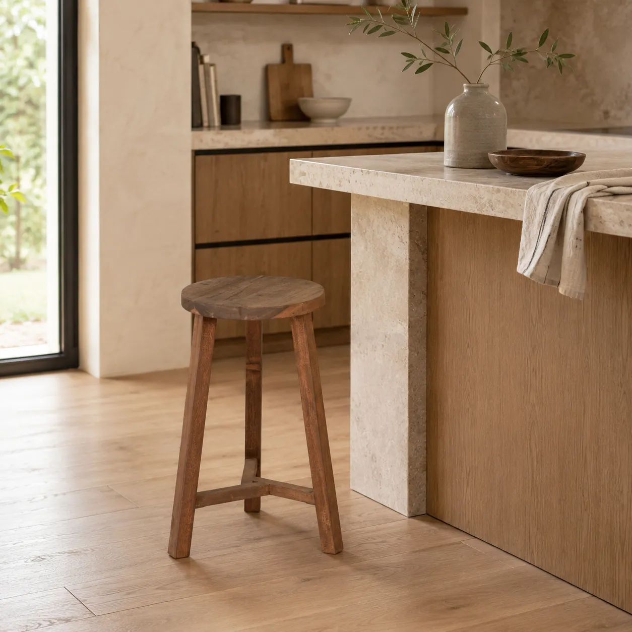 Tabouret de Comptoir Rond Classique par THE VINTAGE REALM — Tabourets de bar