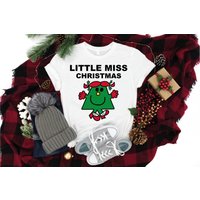 Little Miss Christmas Themed T-shirt