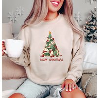 Meow Christmas Cat Sweatshirt