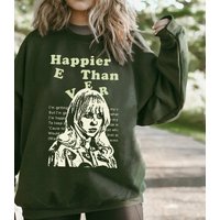 Billie Eilish Happier Than Ever Sweatshirt, 2022 Happier Than Ever The World Tour Sweatshirt — Sweats à capuche pour hommes