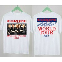 Europe World Tour The Final Countdown 1987 T-shirt, Europe Band Tour 1987 T-shirt