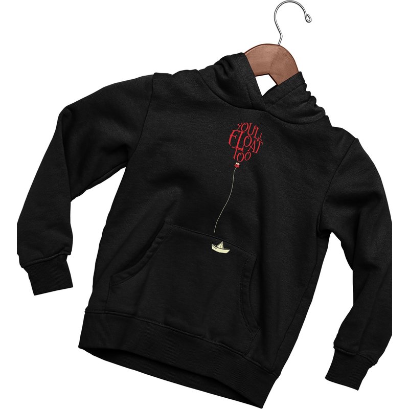 You'll Float Too Red Balloon It Movie Scary Clown Hoodie Adult Sizes — Sweats à capuche pour hommes