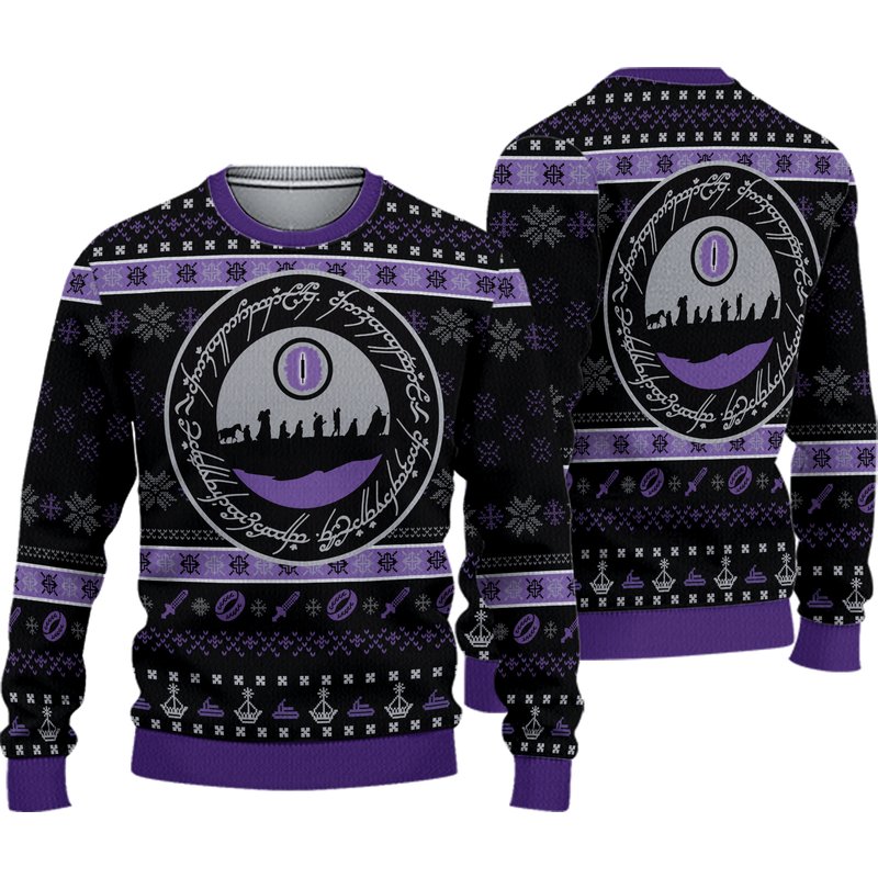 The Lord Of The Ring Ugly Knitted Christmas 3d Sweater — Chandails pour hommes