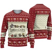 Cat Lord Of The Cats Ugly Knitted Christmas 3d Sweater