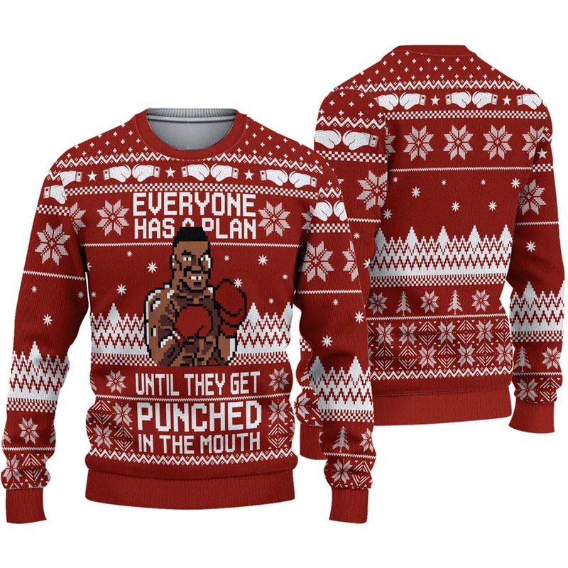 Mike Tysons Ugly Knitted Christmas 3d Sweater — Chandails pour hommes