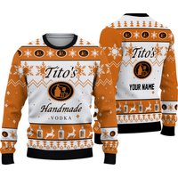 Tito's Handmade Vodka Custom Ugly Knitted Christmas 3d Sweater