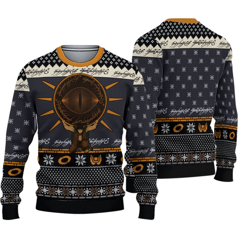 The Lord Of The Ring Ugly Knitted Christmas 3d Sweater — Chandails pour hommes