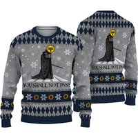 Lord Of The Ring You Shall Not Pass Ugly Knitted Christmas 3d Sweater