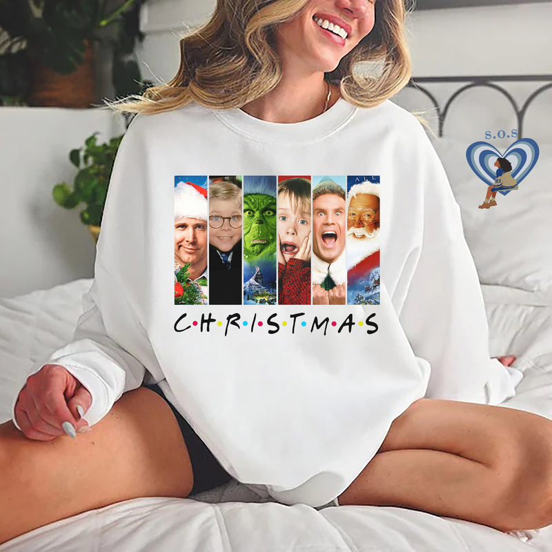 Christmas Movie Friends Sweatshirt — Sweats à capuche pour hommes