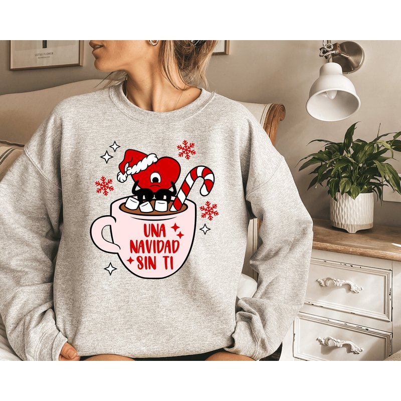 Una Navidad Sin Ti Bad Bunny Christmas Sweatshirt, Bad Bunny Christmas Sweatshirt