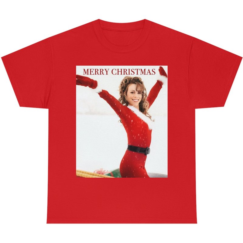 Vintage Mariah Carey Merry Christmas T-shirt — T-shirts pour hommes