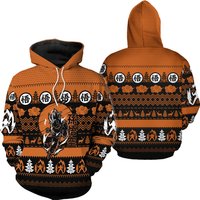 Songoku Super Saiyan Fighting Dragon Ball Christmas Knitting Pattern Unisex Hoodie