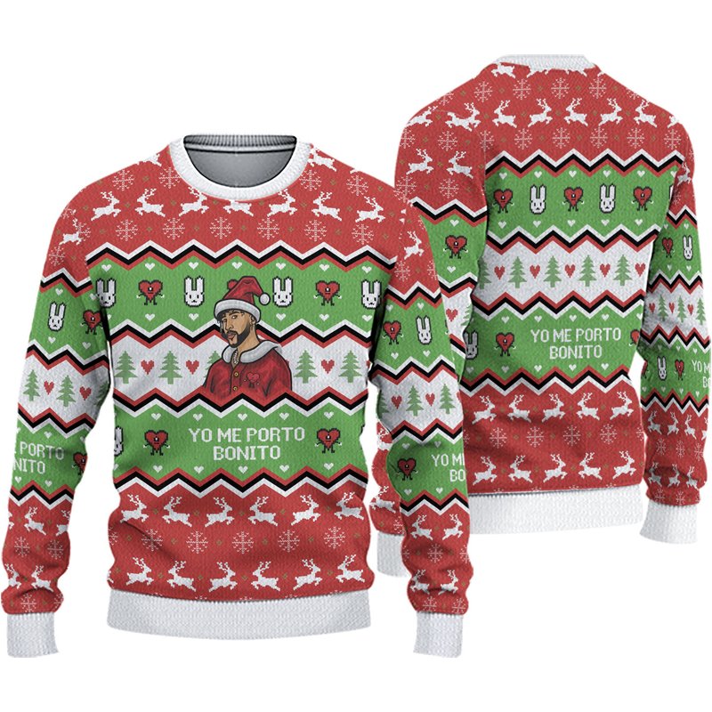 Bad Bunny Ugly Christmas Sweater — Chandails pour hommes