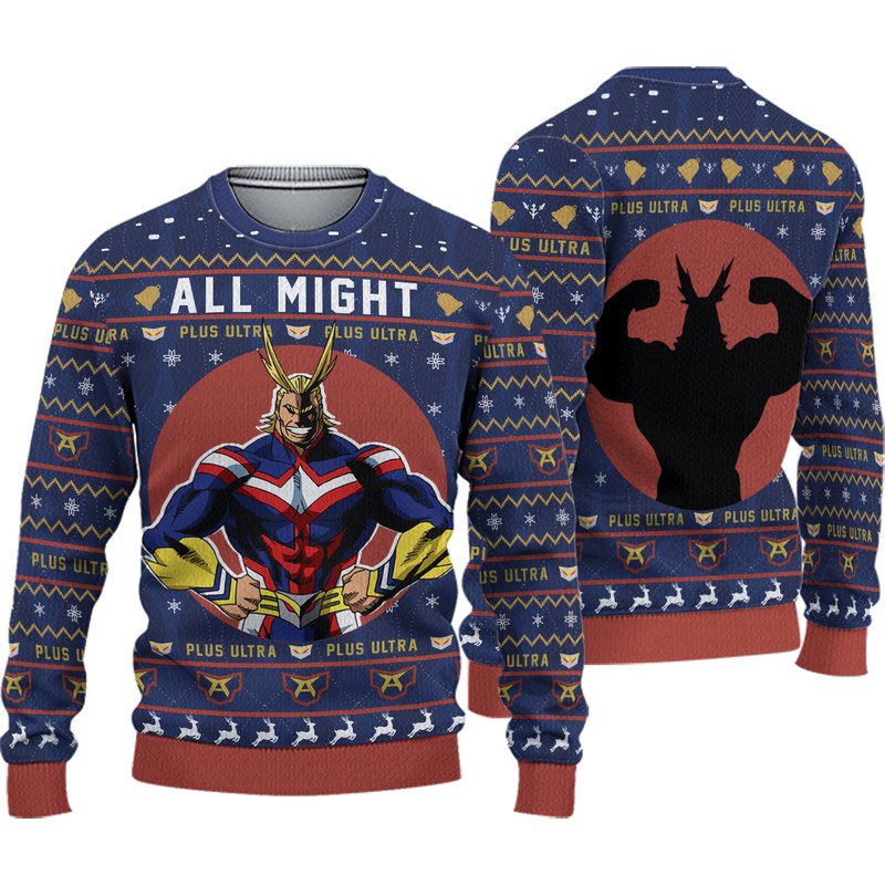 All Might Plus Ultra Christmas Ugly Sweater
