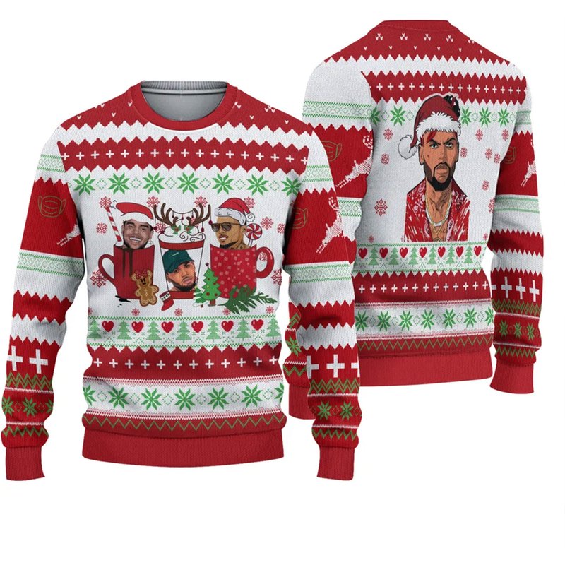 Chris Brown Christmas Ugly Sweater — Chandails pour hommes