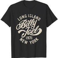 Billy Joel T-shirt | Long Island New York 1971 Graphic Tee, Rock Concert Tour Shirt