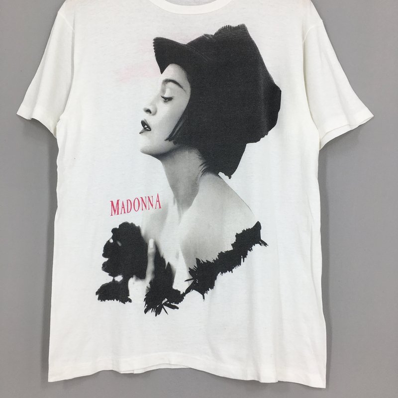 Vintage 1980's Madonna Blond Ambition White Tshirt Madonna Queen Of Pop The Girlie Show Blond Ambition Boy Toy Pop Rock Tee — T-shirts pour hommes