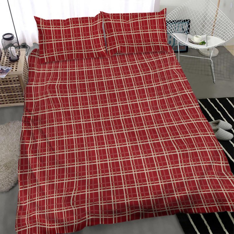 Hlc Christmas Dogs Festive Taupe Natural Bedding Set — Housses de couette