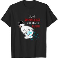 Funny Snowman How Snowflake Are Really Made Christmas Cutome T-shirt — T-shirts pour hommes