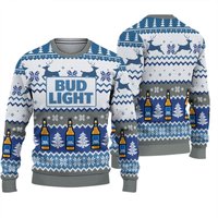 3d Bud Light Beer Ugly Christmas Sweater