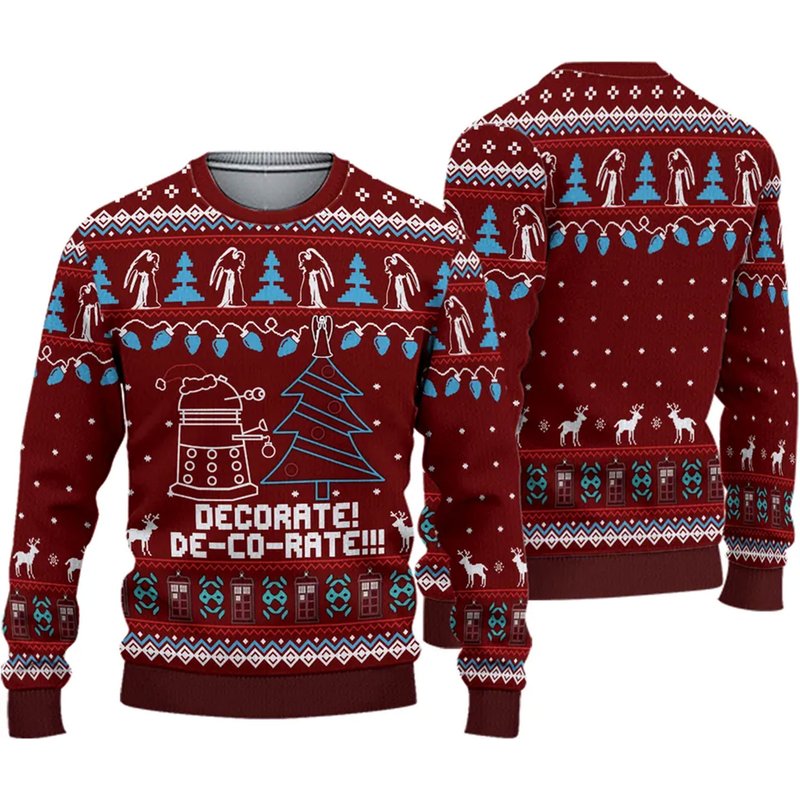 Funny Daleks Symbol 3d Christmas Ugly Sweater — Chandails pour hommes