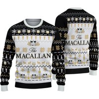 3d Macallan House 1824 Whiskey Ugly Sweater Christmas