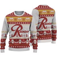 3d Rainier Beer Ugly Sweater Christmas
