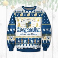 3d Hoegaarden Ugly Sweater Beer Drinking