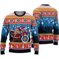 3d Funny Christmas Santa Claus Archery Ugly Sweater