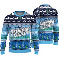 Keystone Light Moutain Beer Ugly Sweater Christmas