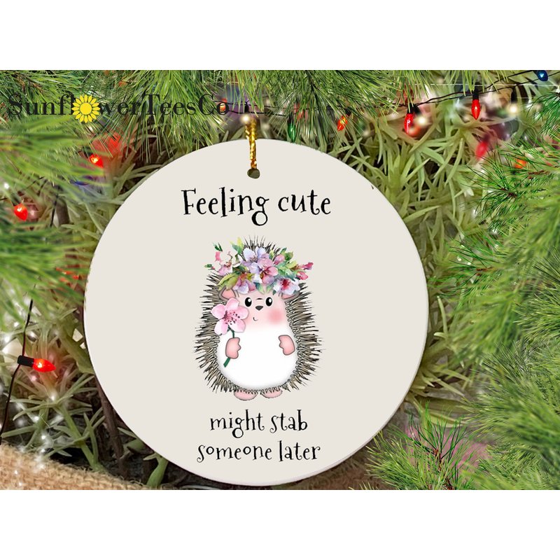 Hedgehog Ornament, Cute Christmas Ornaments, Christmas Ornaments — Ornements