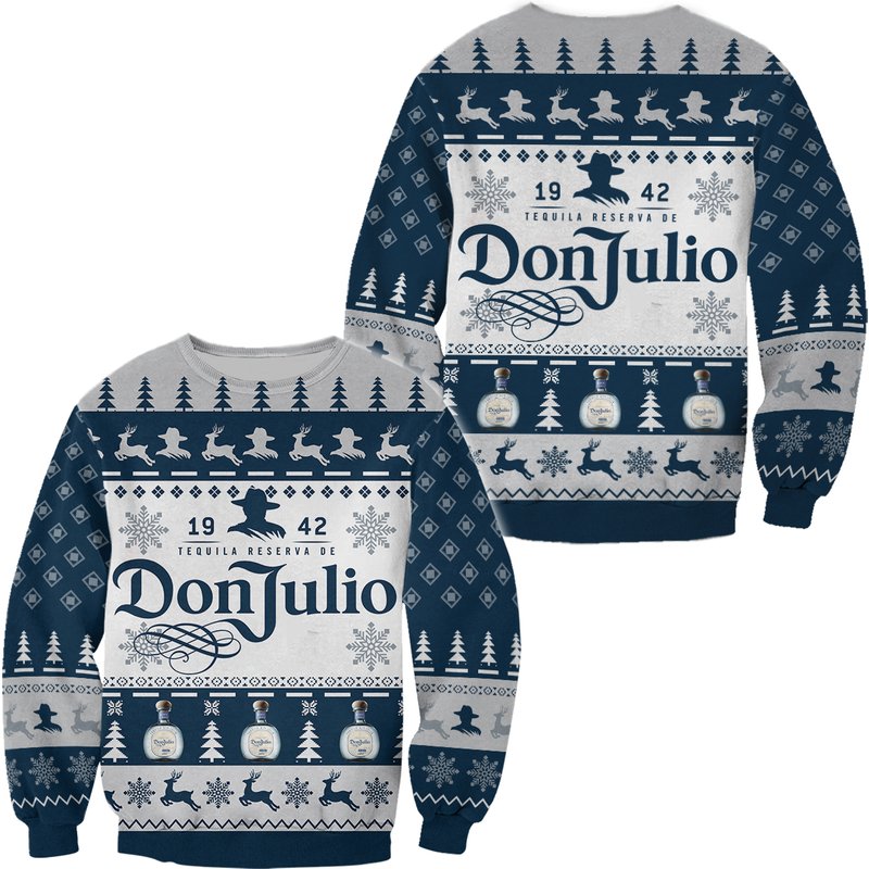 3d Don Julio Tequila Reservade 1942 Ugly Sweater Christmas — Chandails pour hommes