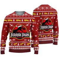 Jurassic Park 3d Christmas Ugly Sweater