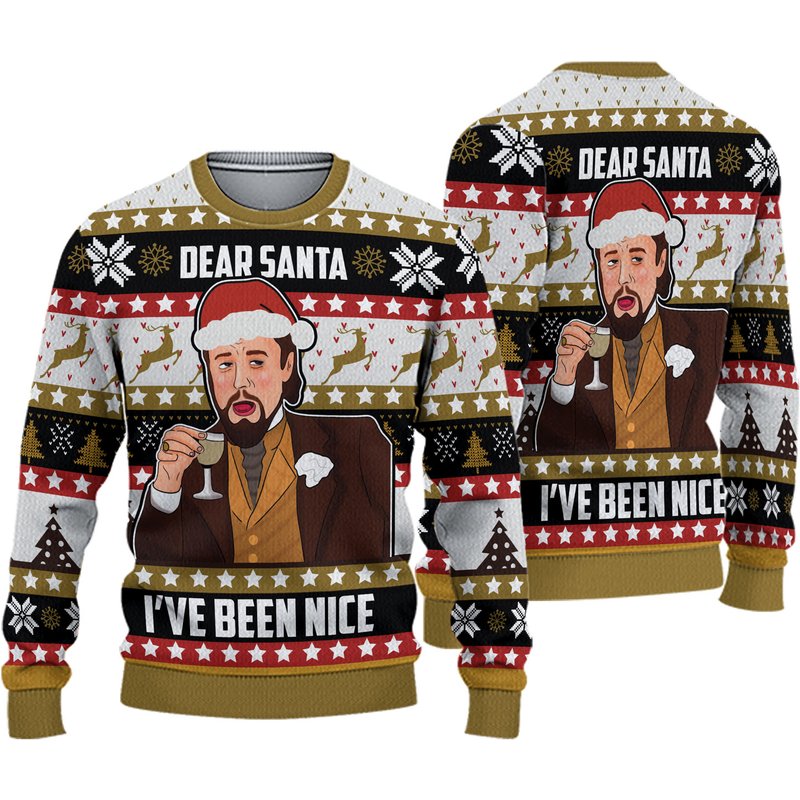 Leonardo Dicaprio Ugly Christmas Sweater — Chandails pour hommes