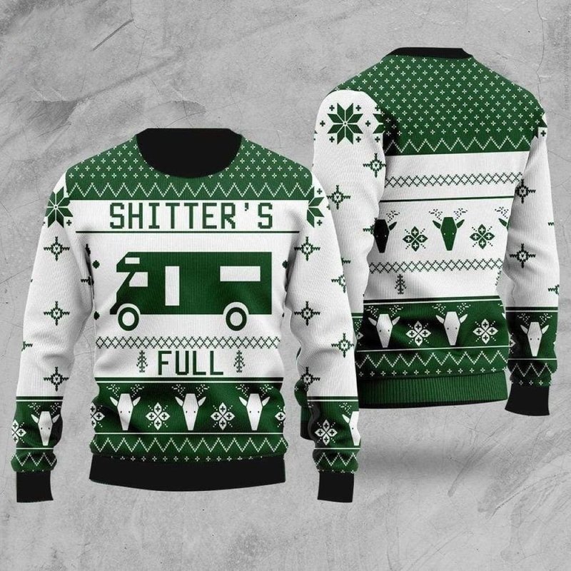 Shitters Full Knitted Ugly Christmas Sweater — Chandails pour hommes