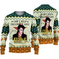 Cant Help Falling In Love Ugly Christmas Sweater, Elvis Presley Ugly Xmas Sweater