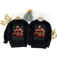 Barry Wood Sitting On A Bed, Merry Dickmas Christmas Sweatshirt