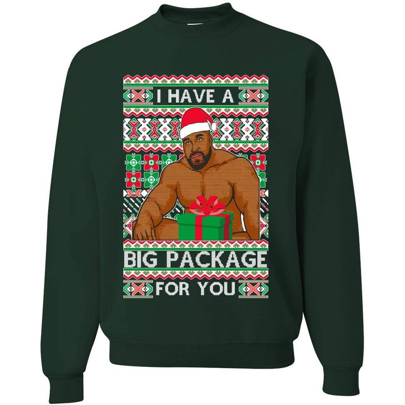 I Have A Big Package Christmas Ugly Christmas Sweater — Chandails pour hommes