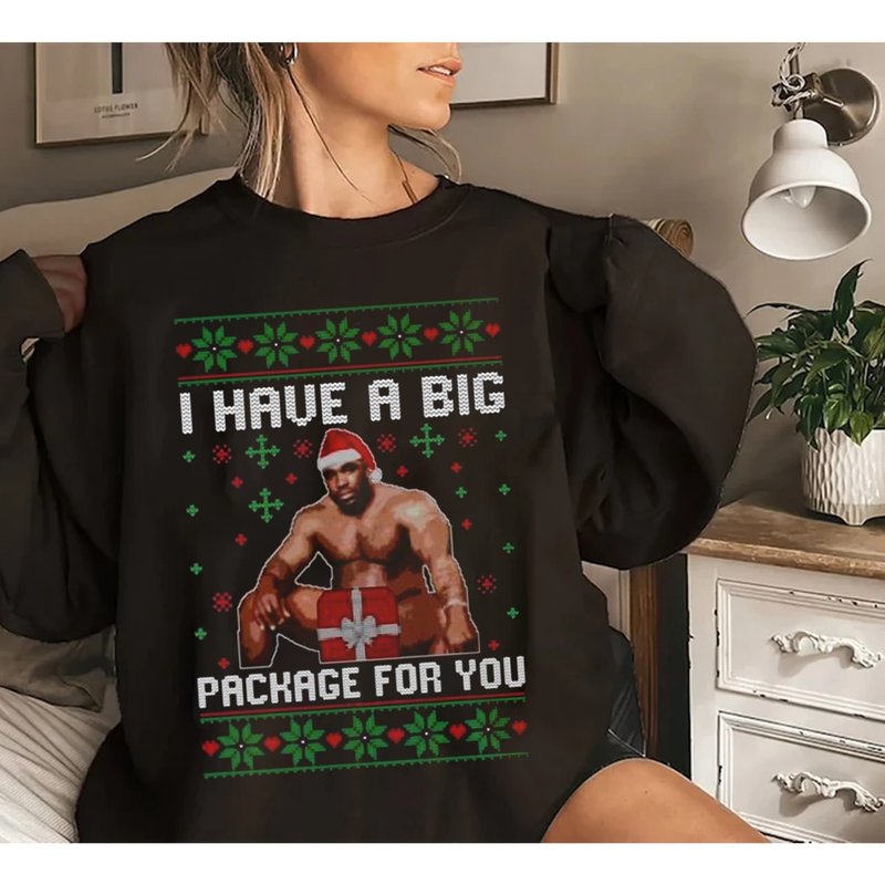 Barry Wood Meme Ugly Christmas Sweater, I Have A Big Package Meme Ugly Sweater — Chandails pour hommes