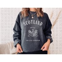 Scotland Sweatshirt, Edinburgh Sweater, Uk United Kingdom Pullover Sweatshirt
