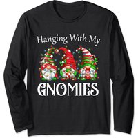 Funny Christmas Gnome Hanging With My Gnomies Family Pajamas Long Sleeve T-shirt