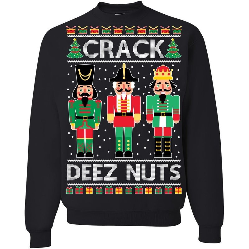 Crack Deez Nuts Ugly Christmas Sweater — Chandails pour hommes