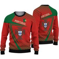 Portugal Flag Pattern Sport Soccer Team 3d Sweater